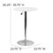 Emma and Oliver 23.75'' Round Adjustable Height Wood Table (Adjustable Range 26.25'' - 35.75'')